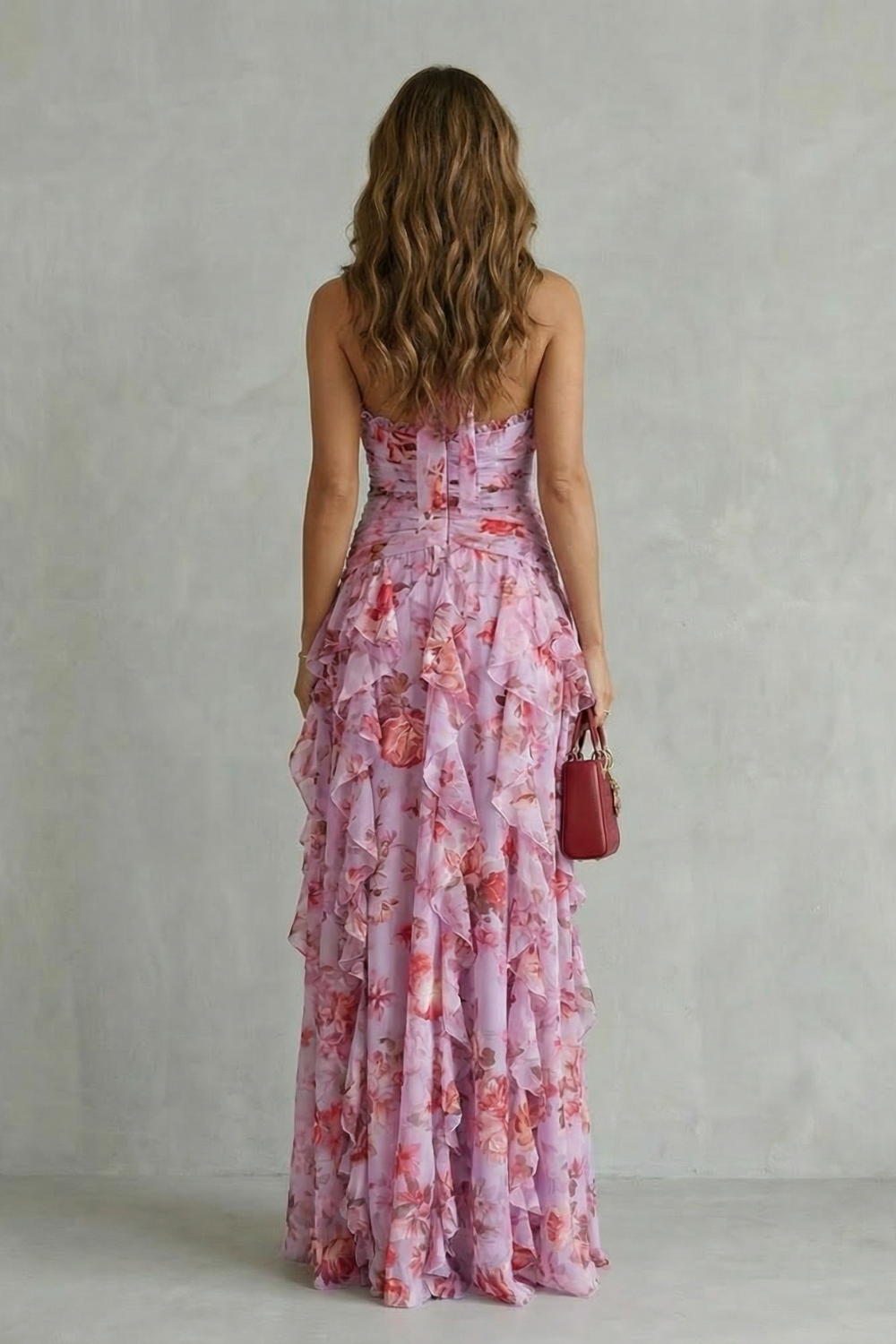 Belladina | Vestido Largo Cascada de Rosas