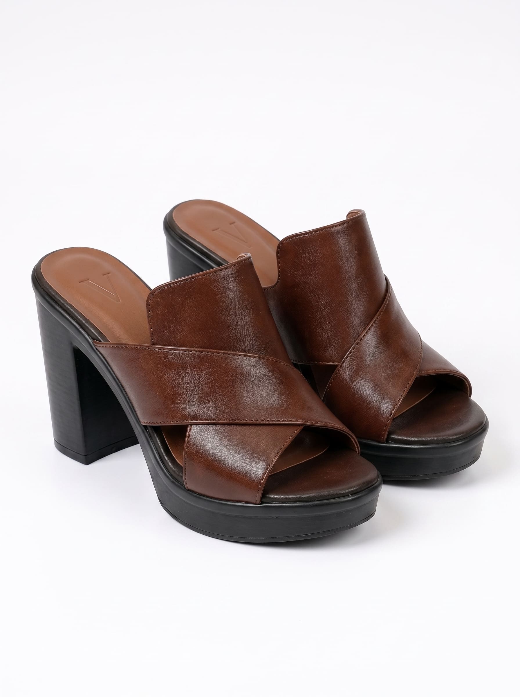 Amelia | Zuecos Plataforma Milano Negro Ébano