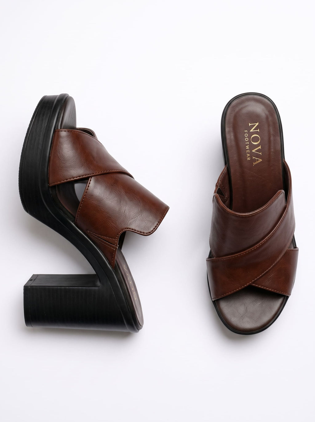 Amelia | Zuecos Plataforma Milano Negro Ébano