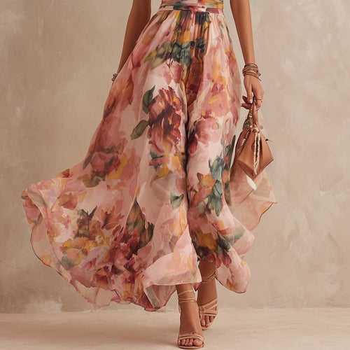 Amara | Vestido Largo Un Hombro Floral