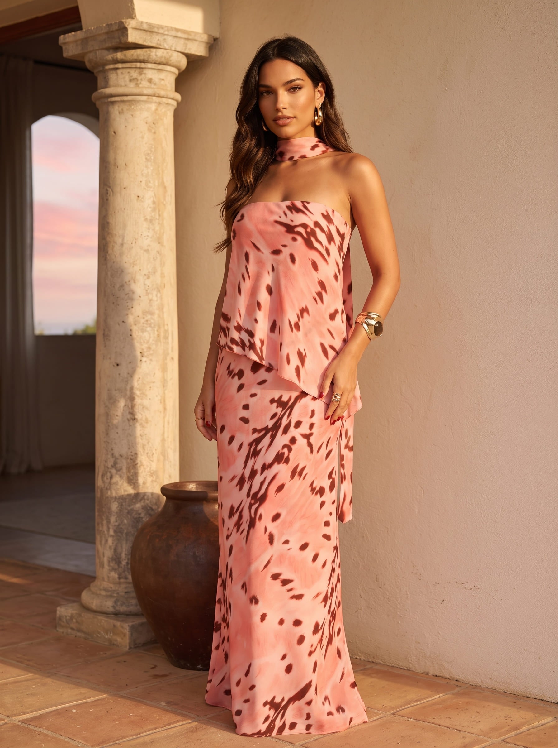 Carlota | Vestido Rosé Rosa Burdeos