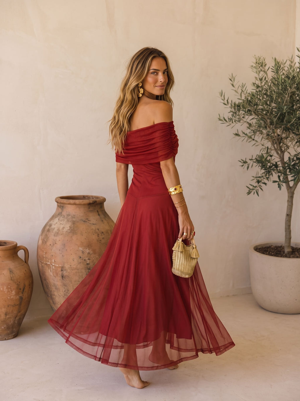 Bianca | Vestido Amore Verde Rojo