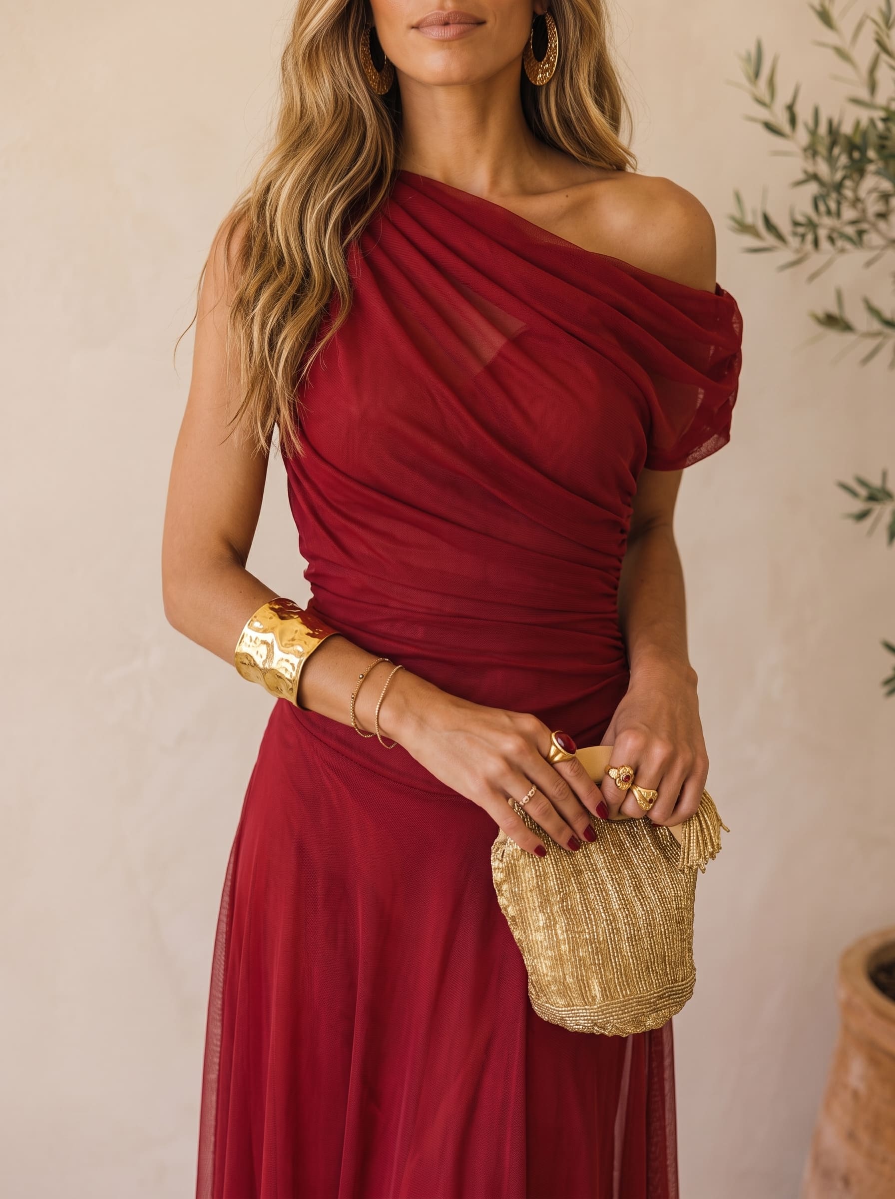 Bianca | Vestido Amore Verde Rojo Granada
