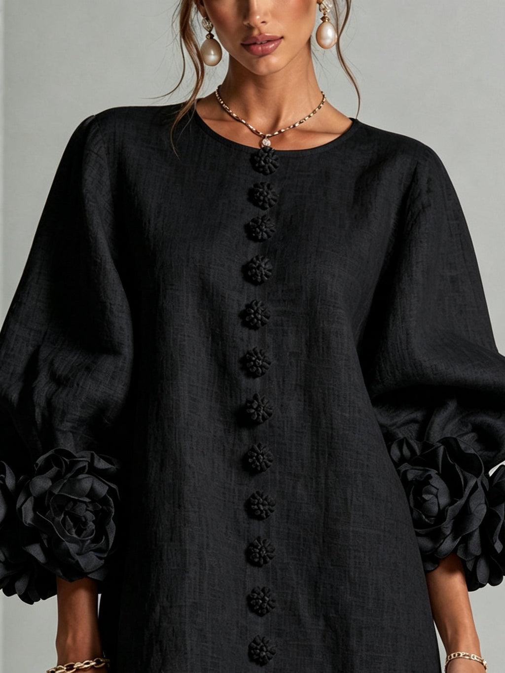 Aurora | Minivestido Pétalo Negro