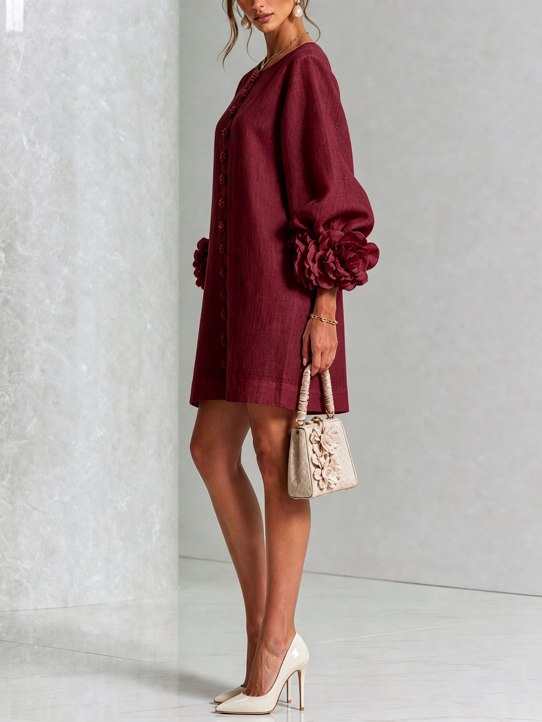 Aurora | Minivestido Pétalo Rojo