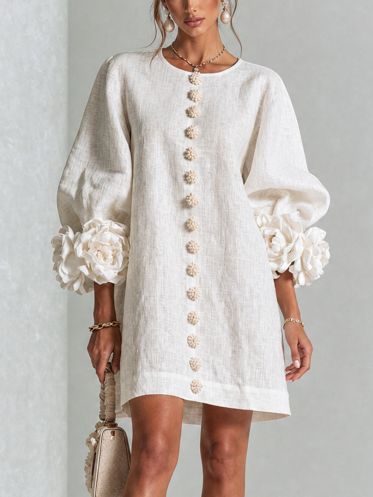 Aurora | Minivestido Pétalo Blanco