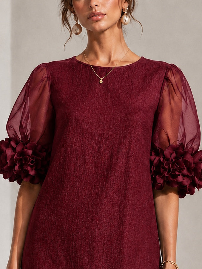 Aurora | Minivestido Pétalo Rojo