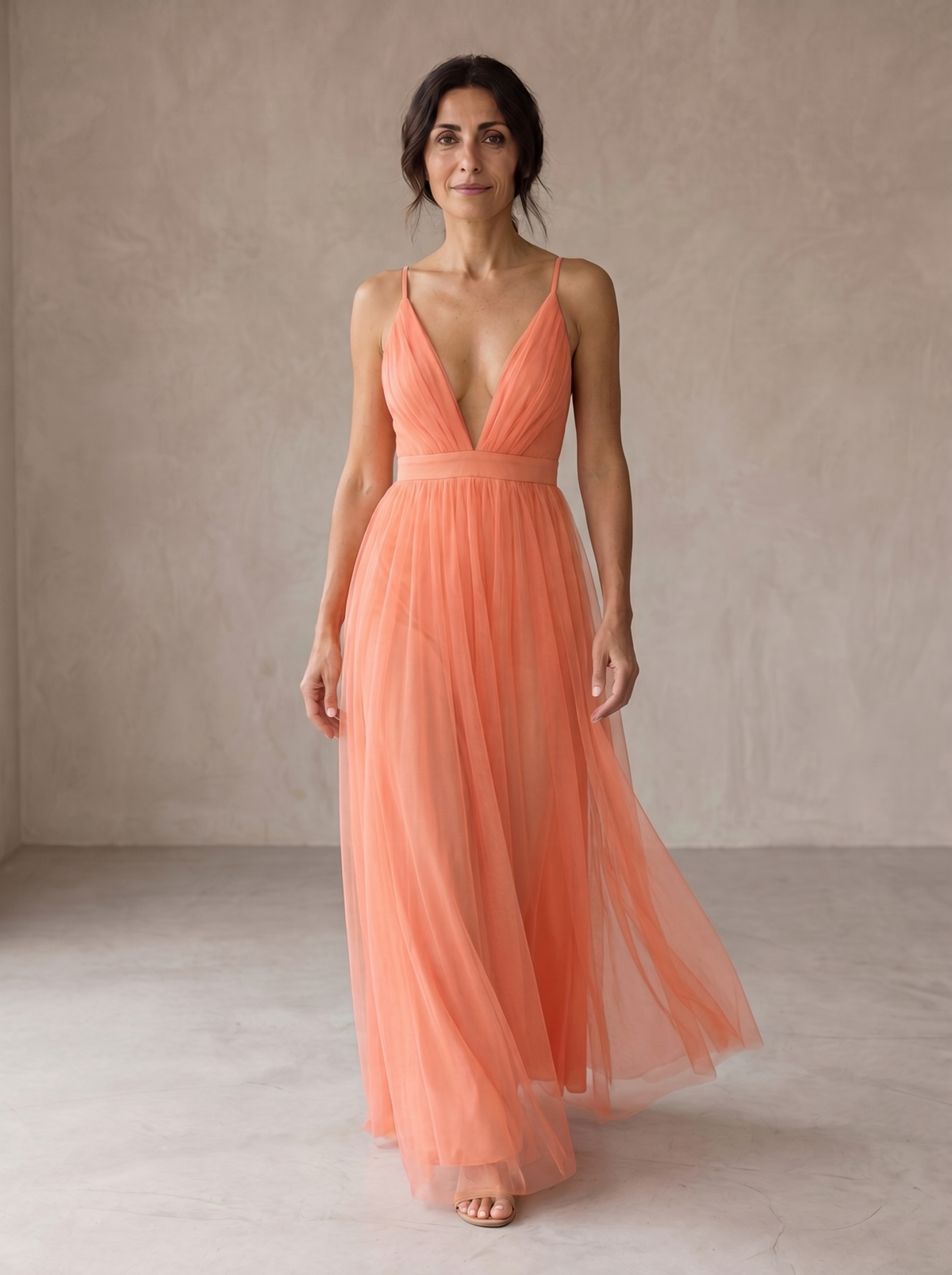 Ginevra | Vestido Largo Luz Coral